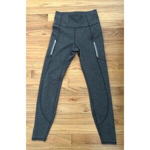 Athleta Rainier Heathered Tight XS (TP) Gray High Rise Running Leggings
